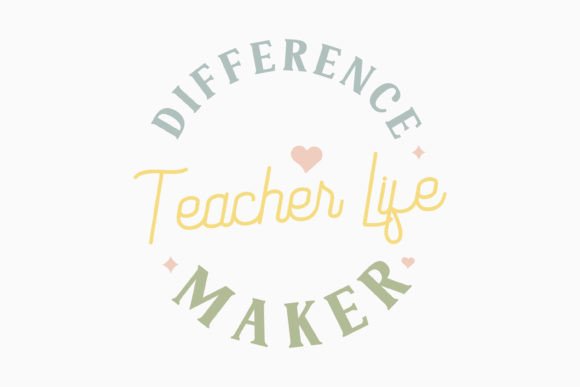 Difference Maker Retro Teacher Svg