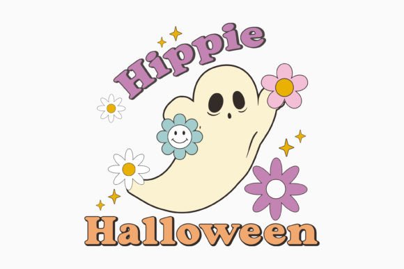 Hippie Halloween Embroidery Design