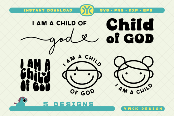 I Am a Child of God SVG 5 Designs