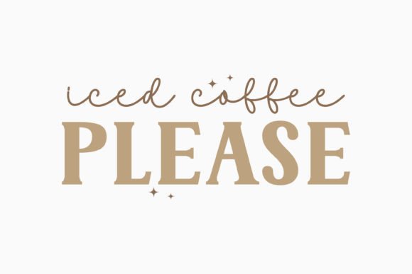 Iced Coffee Please Retro Coffee Svg
