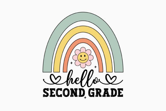 Retro Teacher Quote SVG Hello Second Gra